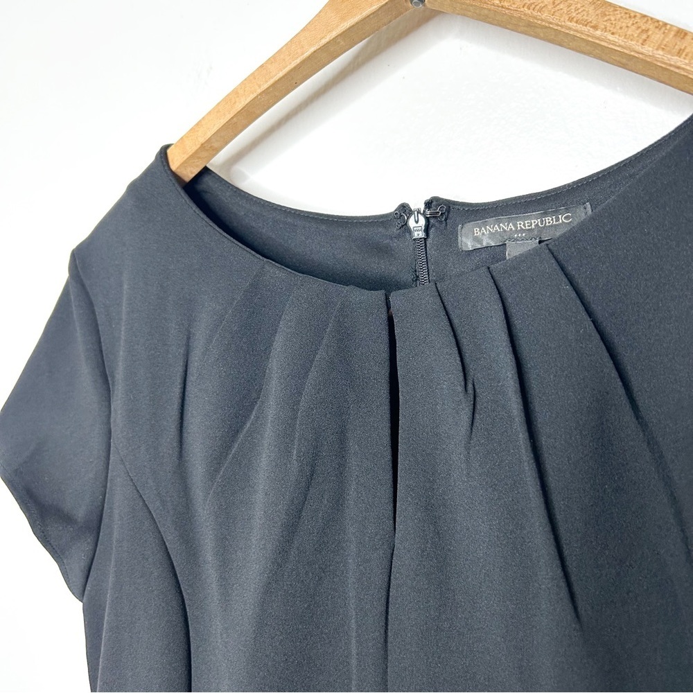 Banana Republic Classic Black‎ Business Casual Career Sheath Mini Dress 6 - Picture 3 of 11